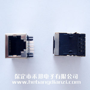 RJ45網口座(臥式) 后屏蔽腳