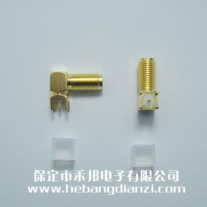 SMA加長(zhǎng)彎座 正腳 全長(zhǎng)17.5mm