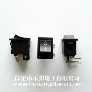 彎腳KCD1-104船型開關 黑色